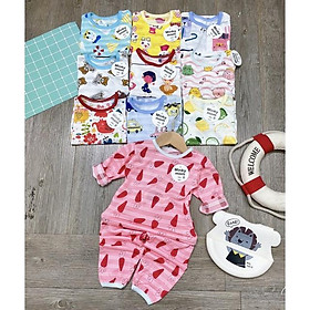 Bộ quần áo dài tay giấy thái Minky mom họa tiết ngộ nghĩnh cho bé từ 0-15 tháng
