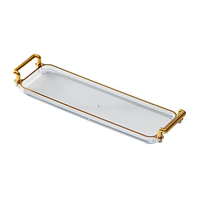 Nordic Serving Tray Decorative Tray with Handles Dessert Tray Multifunction Food Snack Tray Vanity Tray for Toilet Living Room Home Bathroom