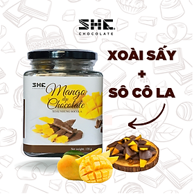 Trái cây nhúng socola 4 vị (Cam, Tắc, Xoài, Kiwi) - Hũ thủy tinh 120g - SHE Chocolate - Bổ sung năng lượng, đa dạng vị giác. Quà tặng sức khỏe, quà tặng người thân, dịp lễ, thích hợp ăn vặt