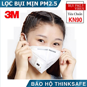 KHẨU TRANG Y TẾ 3M 9001V CÓ VAN, LỌC BỤI MỊN PM2.5