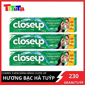 Hình ảnh Combo 3 Kem đánh răng Closeup thơm mát bất tận bạc hà the mát 230g