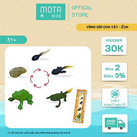 [MDK256 - Mota Montessori] Đồ chơi cho bé Vòng đời con vật - ẾCH - Hàng chính hãng