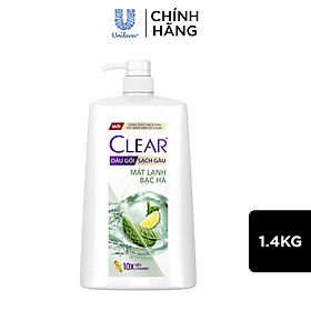 Combo 2 Dầu Gội Clear Sạch Gàu Dầu Gội Sạch Gàu Mát Lạnh Bạc Hà 10X Sức Mạnh Đánh Bay Gàu, Ngứa, Vi Khuẩn 1.4kg