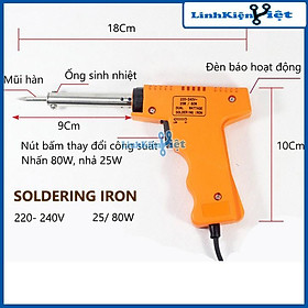 Mua Mỏ Hàn Nhiệt Dạng Súng Soldering IRON Hai Chế Độ 25W-80W
