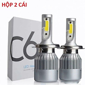 Đèn Pha LED C6- XE MÁY hộp đèn 2 bóng 