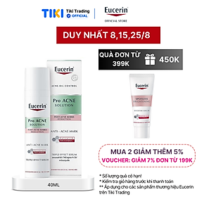 Tinh chất giảm thâm & dưỡng sáng cho da mụn Eucerin Pro Acne Triple Effect Serum 40ml
