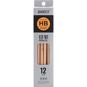 Hộp 12 Cây Chì Chuốt HB Baoke PL 1672