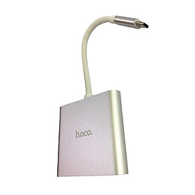 Mua BỘ CHUYỂN ĐỔI ĐẦU TYPE-C SANG 3 CỔNG( USB3.0+HDMI+PD) HOCO HB14 - DÀI 15CM - HÀNG CHÍNH HÃNG
