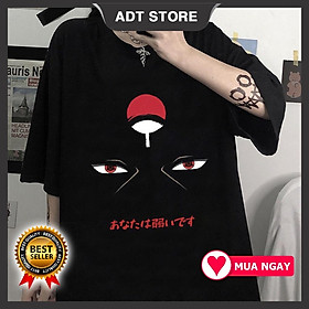 Áo thun tay lửng anime Naruto Itachi Uchiha phong cách Harajuku Nhật Bản nam nữ đủ size
