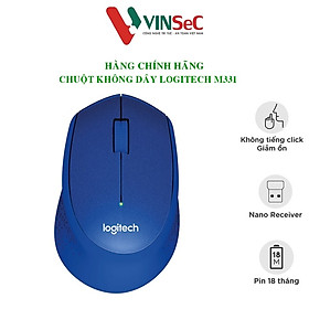 Chuột không dây Logitech M331 SILENT-Hàng chính hãng