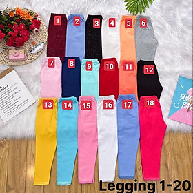 quần legging bé gái set 3 cái chất cotton co giãn