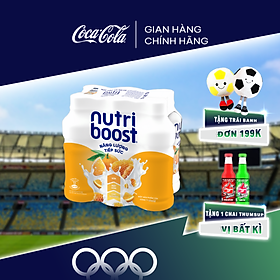 Lốc 6 Chai Thực phẩm bổ sung Nước uống sữa trái cây Nutriboost hương cam 297ml/Chai Sale 25.07 Coca-Cola Official Store