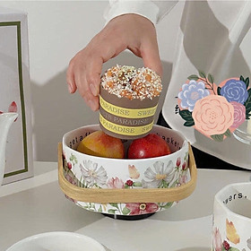 Mua Rổ đựng sứ có tay cầm Mùa Xuân Vintage Hàng chính hãng