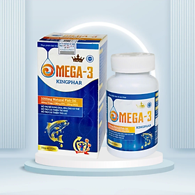 Viên uống Dầu cá Omega 3 Kingphar 1000mg, lọ 60 viên, bổ mắt, bổ não