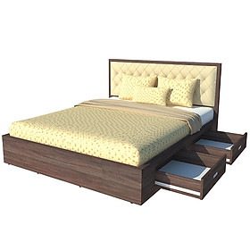 Giường ngủ 2 hộc kéo Tundo 140cm x 200cm