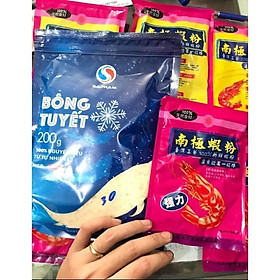 1 gói BÔNG TUYẾT SA PHẠM VÀ 1 TÔM THỦY BẠC