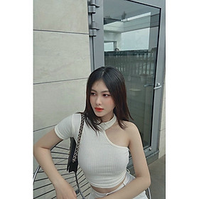 Áo croptop tay ngắn lệch vai thời trang XIXO cao cấp - mã ATN0050