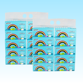 Set 10 Gói Giấy Rút Cầu Vồng 3 Lớp MyLan (300 Tờ / Gói) - Mềm, Dai Và Mịn - Khăn Giấy Rút Cao Cấp, Không Chất Tẩy Trắng