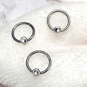 Khuyên tròn đeo tai mũi Conch, septum, tragus bằng thép y tế piercing - XUÂN SHOP