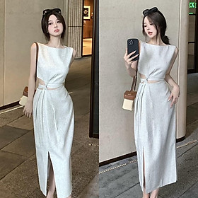 ĐẦM DÀI MIDI SÁT NÁCH CỔ THUYỀN SUÔNG TRƠN XẺ ĐÙI MAXI DÂY ĐAN EO ĐI TIỆC ĐI BIỂN DẠO PHỐ ĐI CHƠI
