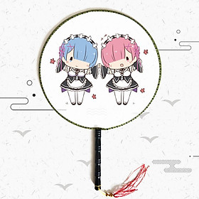 Quạt tròn cổ trang Re:Zero − Bắt đầu lại ở thế giới khác anime cầm tay