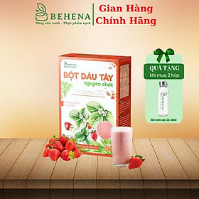 Bột dâu tây nguyên chất Behena, sấy lạnh, nghiền bằng cối đá theo công nghệ Nhật Bản, Gói 50g