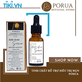 Serum hỗ trợ điều trị mụn PORUA giảm thiểu mụn ngừa thâm sáng da 20ml