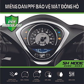 Miếng Dán PPF Bảo Vệ Mặt Đồng Hồ Xe SH Mode 2013 - 2019 - SH Mode 2020 - 2023   | Chất Liệu Film PPF