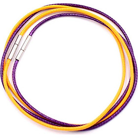 Combo 2 sợi dây vòng cổ cao su - vàng + tím DCSVI1
