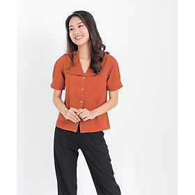 Áo kiểu thời trang Eden dáng suông, tay ngắn, cổ v. Chất liệu mềm mại, thoáng mát. Freesize - ASM087