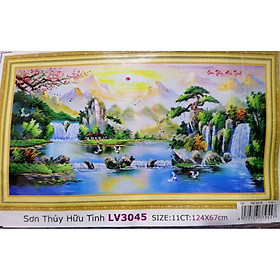 Mua TRANH THÊU CHỮ THẬP SƠN THỦY HỮU TÌNH 124x67cm