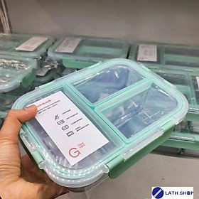 Mua Hộp thủy tinh Lock& Lock 2 ngăn Glass Food Container 600ml  860ml LLG456 - Hàng chính hãng