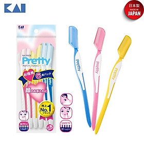 Dao cạo mặt dành cho nữ Pretty size L lưỡi bằng thép mạ Titanium sắc bén & bền bỉ - nội địa Nhật Bản