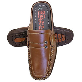 Dép Bít Mũi Nam Da Bò Thật TiTi ĐÔ Cao Cấp GSB2062d