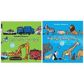 Combo 2 cuốn sách Ehon Thông Minh Cho Trẻ Mẫu Giáo : Kẹt Xe Lâu Quá vậy? + Xếp Hàng Làm Gì Thế? ( Tặng kèm Bookmark Happy Life)