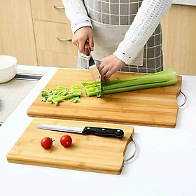 Mua Thớt tre trúc Bamboo Board 38 x 28cm có quai treo chắc chắn | Thớt trúc quai inox
