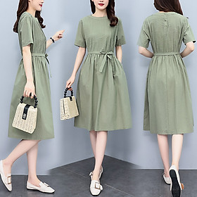 Đầm suông nữ - váy suông Linen cổ tròn dáng rộng ngắn tay, chất liệu Linen cao cấp, phong cách nữ trẻ trung Đũi Việt