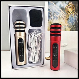  Micro Hát Livestream Karaoke C7 Trên Điện Thoại Mic Thu Âm Livestream 3in1 Chuẩn Âm