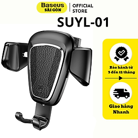 Bộ đế giữ điện thoại khóa tự động dùng cho xe hơi Baseus (Car Phone Mount Holder Stand Auto-lock) SUYL-01- Hàng chính hãng
