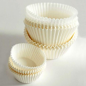 Mua Bộ 500 chén giấy cupcake trắng lót nướng bánh 10 5cm or 12 cm