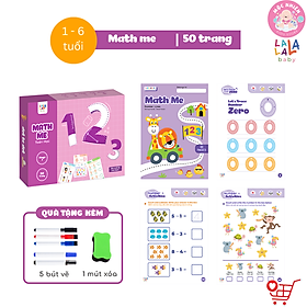 Đồ chơi Giáo dục sớm Thẻ Flashcard thông minh cho bé xóa được, học liệu giáo dục sớm thương hiệu Lalala Baby (Shape Me - Write Me - Math Me - Learn Me)