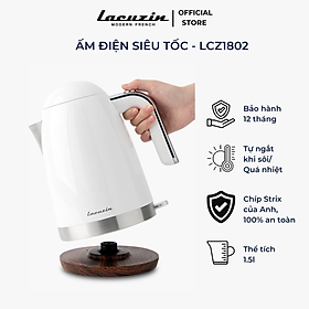 Ấm điện đun nước siêu tốc hai lớp cách nhiệt 1,5L Lacuzin - LCZ1802