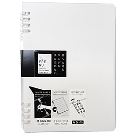Bìa Ghi Chép A5 20 Lỗ Màu Trắng KingJim 9854GSV-WHITE