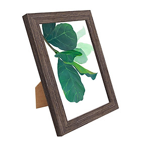 Khung ảnh gỗ sinh thái tự nhiên 8 inch với acrylic độ nét cao để treo tường và mặt bàn-Màu đen