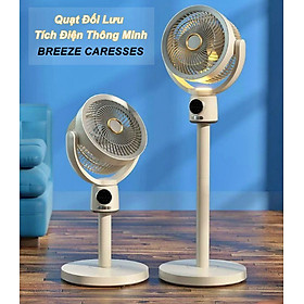 Mua Quạt Đối Lưu Tích Điện Thông Minh BREEZE CARESSES Tích Hợp Chế Độ Đèn Ngủ   Có Remote Điều Khiển Từ Xa - Home and Garden