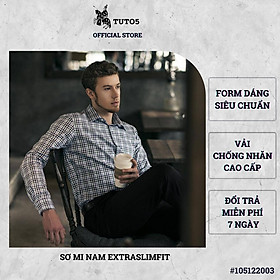 Áo sơ mi dài tay nam TUTO5 sơ mi công sở họa tiết sọc kẻ caro Extra Slim fit Shirt cotton chống nhăn cao cấp phong cách trẻ trung, nam tính