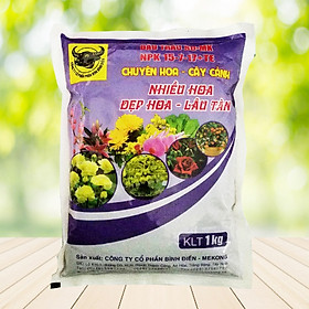 Phân bón Đầu Trâu NPK chuyên cho hoa, cây cảnh 15-7-17 TE 1kg