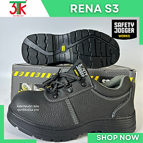 Giày Bảo hộ lao động Safety Jogger Rena S3 Da Cao Cấp Chống đinh Chống Trơn Trượt, Chống va đập, Chống tĩnh điện sử dụng trong Công Trình Xây Dựng , Phân xưởng sản xuất