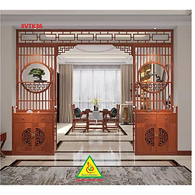 Mua Vách ngăn phòng khách   vách ngăn phòng khách hiện đại 3VTK36 - Nội thất lắp ráp Viễn Đông Adv