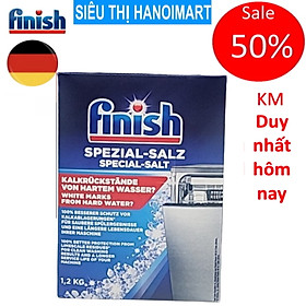 Muối rửa bát Finish 1.2kg, muối finish 1,2kg là muối làm mềm nước trong máy rửa chén bát ly 1200g